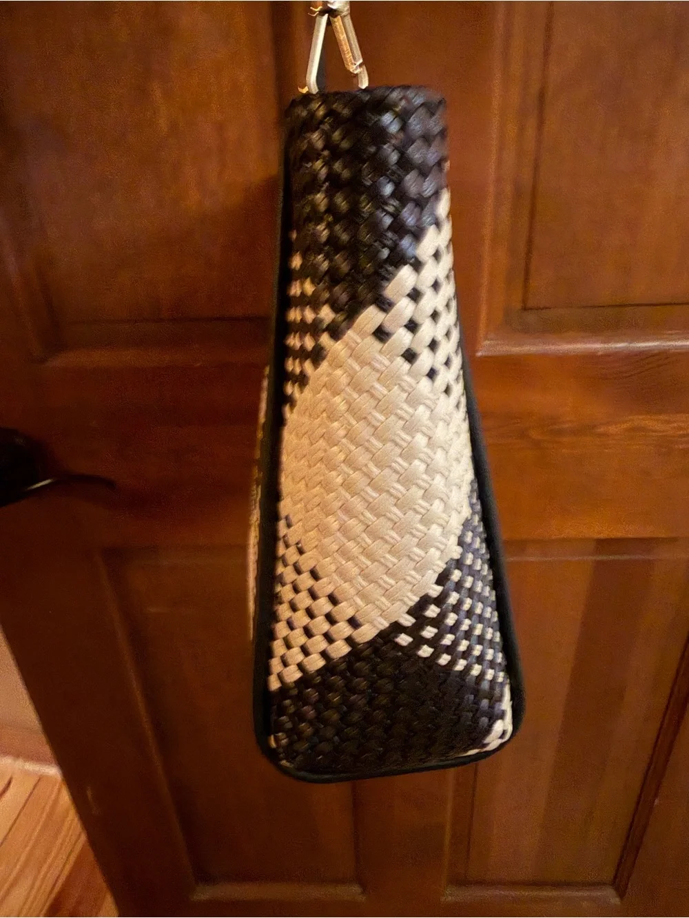 kate spade ‘Alexia’ Navy & Cream Raffia Clutch Convertible Crossbody Bag NWOT